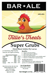 Super Grubs - Dried Black Soldier Fly Larvae 3/cs